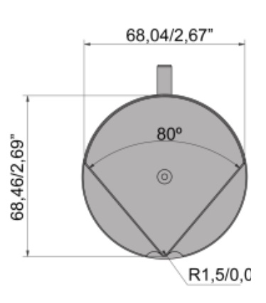 Punzón estándar a 80º para prensa horizontal