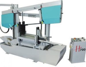 Sierra de cinta semiautomática H700 de doble columna